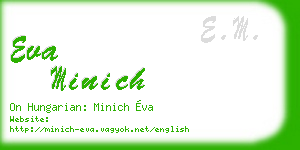eva minich business card